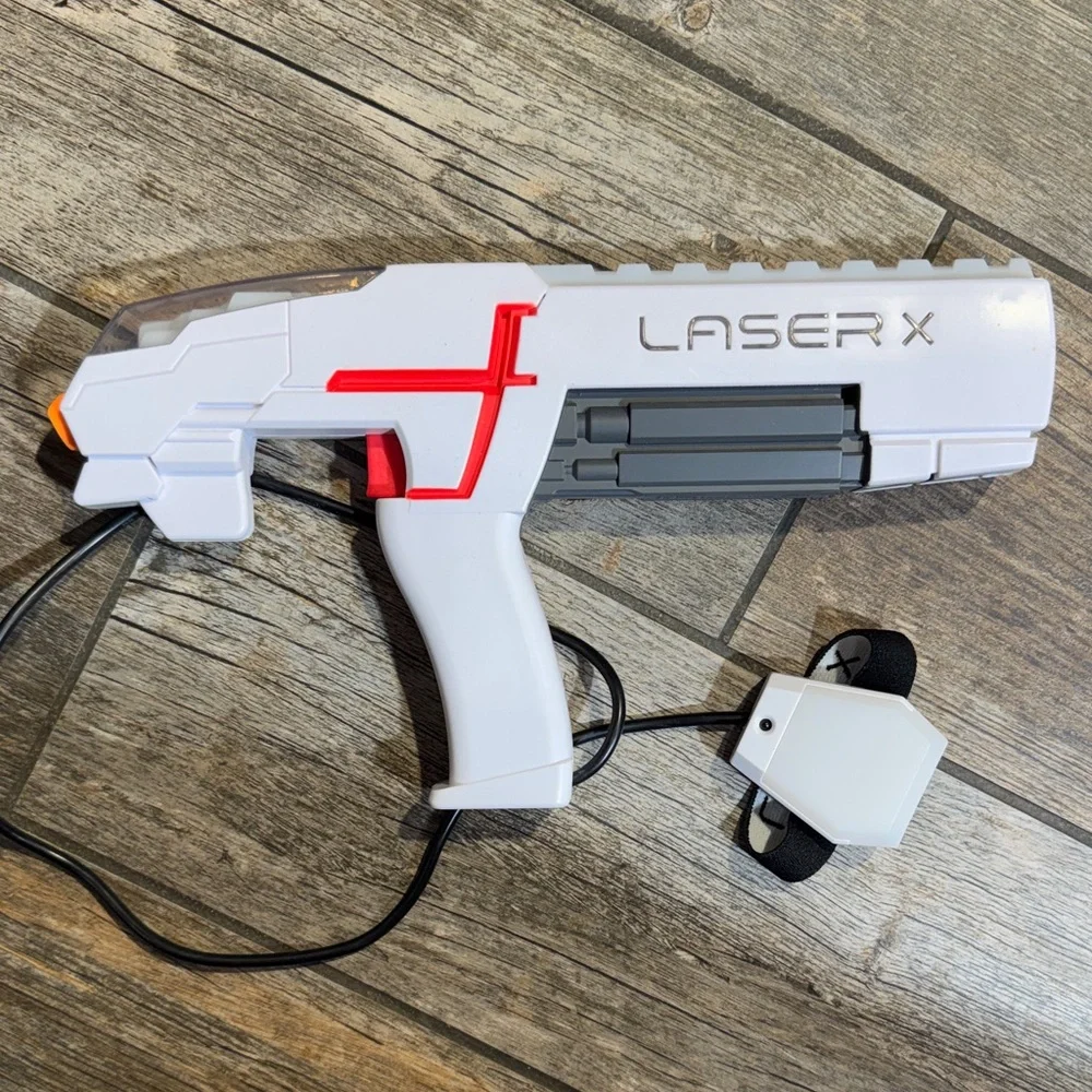 White and Red Laser Blaster
